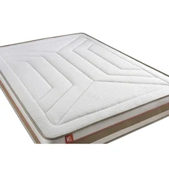 Pack sommier tapissier matelas Ressorts ensachés et mémoire de forme avec couette et oreillers
