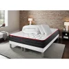 Pack sommier tapissier matelas Ressorts ensachés et mémoire de forme avec couette et oreillers