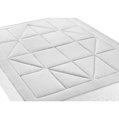 Pack sommier tapissier matelas Ressorts ensachés et mémoire de forme avec couette et oreillers