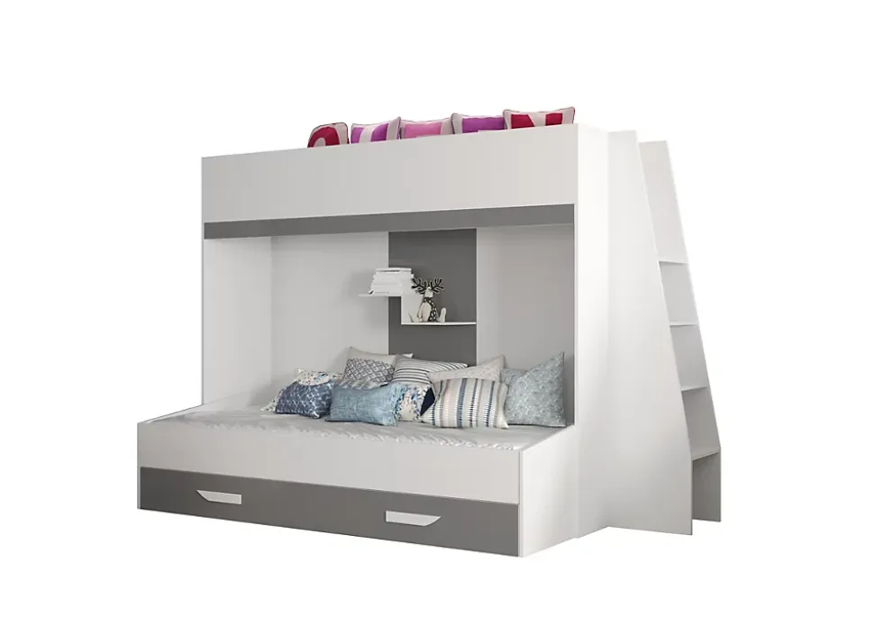 PARTY 17 Lit superposé 247/165/135 (blanc/gris)