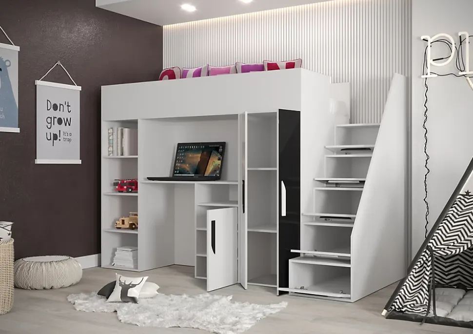 PARTY 14 Lit superposé 247/165/120 (blanc)