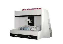 PARTY 17 Lit superposé 247/165/135 (blanc/noir)