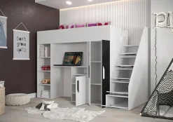 PARTY 14 Lit superposé 247/165/120 (blanc/turquoise)