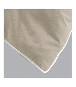 PARURE 3 P. 240 x 220 CM COTON LAVE UNI 57 FILS LINETTE LIN - 220x240cm - Lin