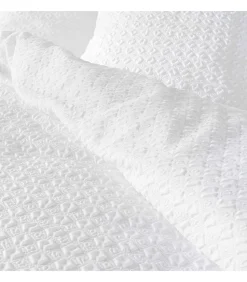 Parure 3 pièces 220x240cm gaufré blanc - 220x240cm - Blanc