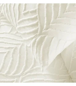 Parure 3 pièces 240x260cm tufté ivoire - 240x260cm - Ivoire