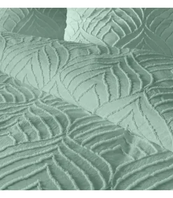 Parure 3 pièces 240x260cm tufté sauge - 240x260cm - Vert sauge