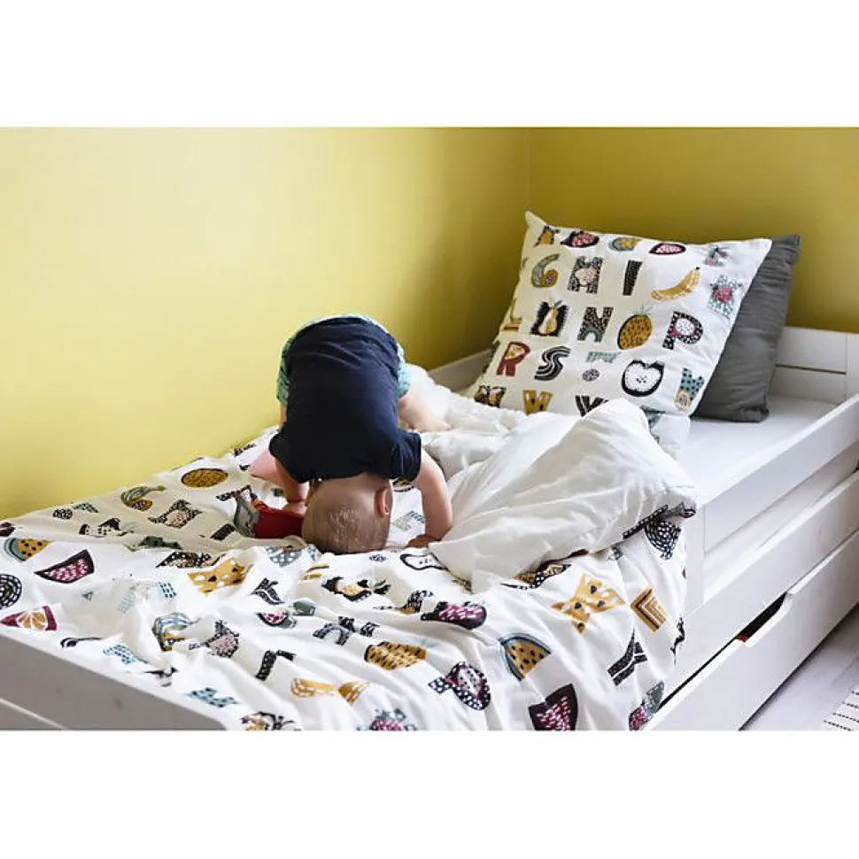 Parure de couette 140 x 200 "Minots" Réversible 100% Coton / 57 Fils/cm² - Farandole