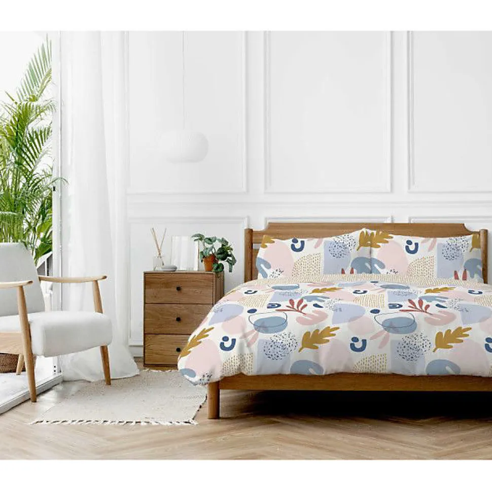 Parure de couette "Anisa" toutes dimensions 100% Coton / 57 Fils/cm² - Parure de couette 200 x 200 cm + 2 Taies d'oreiller 63 x 63