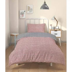 Parure de couette "Arri" toutes dimensions 100% Coton / 57 Fils/cm² - Arri Terracotta - Parure de couette 140 x 200 cm + 1 Taie d'