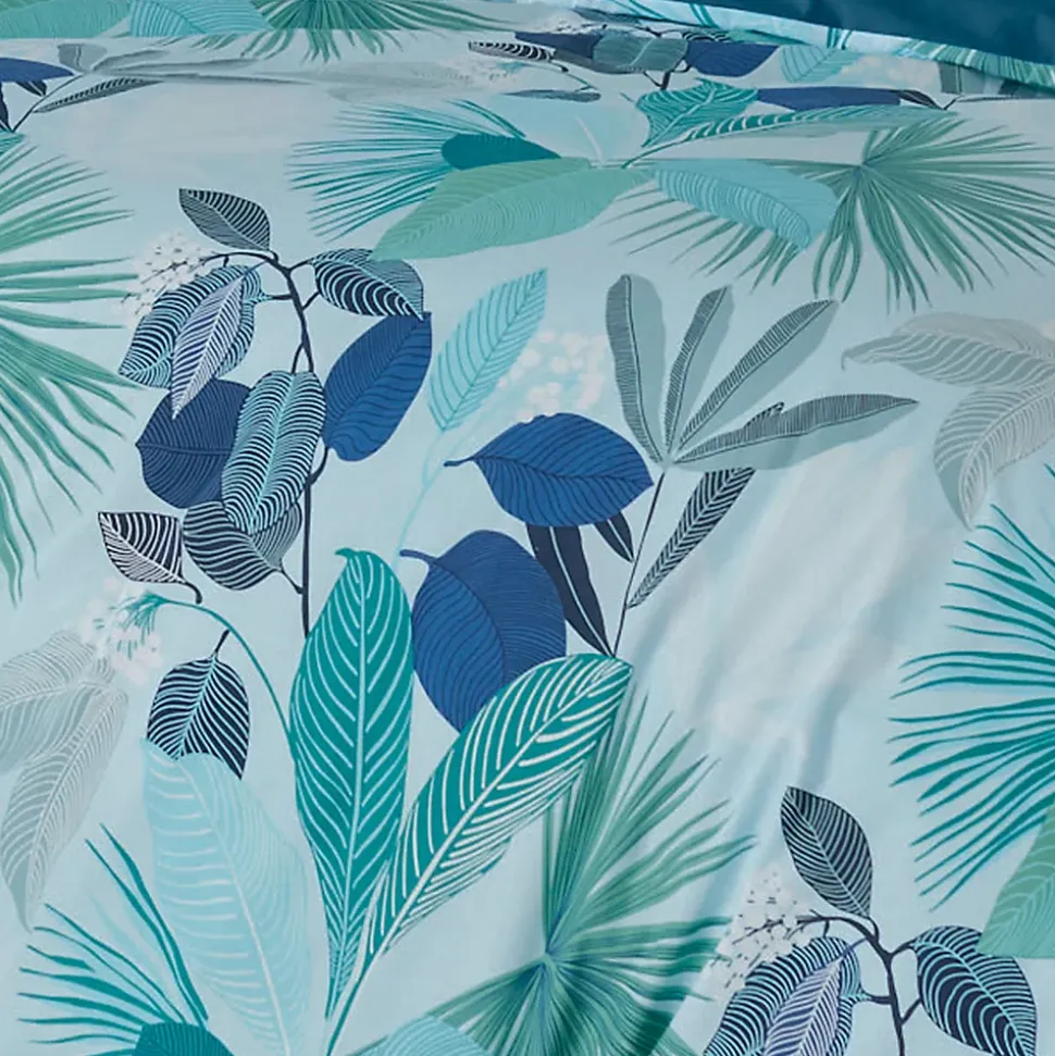Parure de couette au style tahitien (260x240 cm - Bleu)