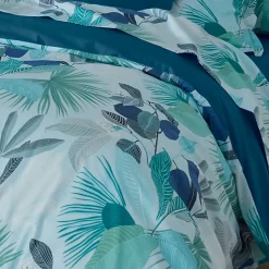 Parure de couette au style tahitien (260x240 cm - Bleu)