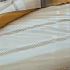 Parure de couette en percale de coton au style ethnique chic (240x220 cm - Jaune)