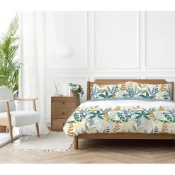 Parure de couette "Goyave" toutes dimensions 100% Coton / 57 Fils/cm² - Parure de couette 200 x 200 cm + 2 Taies d'oreiller 63 x 6