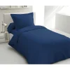 PARURE DE COUETTE LOVELY HOME - 140x200 cm - 100% COTON - BLEU