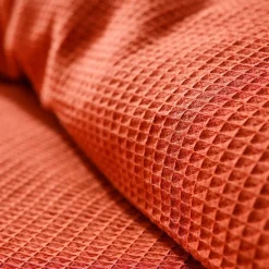 Parure de couette "Nid d'abeille" 240 x 220 pour lit 2 Places 140 à 160 cm - Nid d'abeille Terracotta