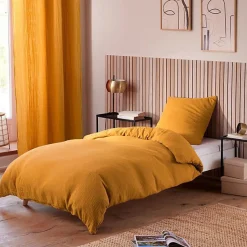 Parure de couette "Noah" Gaze de Coton 140 x 200 pour lit 1 place - Noah Curry