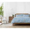 Parure de couette "Olia" toutes dimensions 100% Coton / 57 Fils/cm² - Olia Bleu - Parure de couette 200 x 200 cm + 2 Taies d'oreil