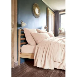 Parure de draps 4 pièces & 5 pièces "Gaïa" Gaze de Coton - Gaïa Guimauve - Parure de draps 4 pièces (1 Drap plat 270 x 300 + 1 Dra