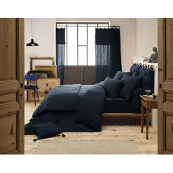 Parure de draps 4 pièces & 5 pièces "Gaïa" Gaze de Coton - Gaïa Minuit - Parure de draps 4 pièces (1 Drap plat 270 x 300 + 1 Drap