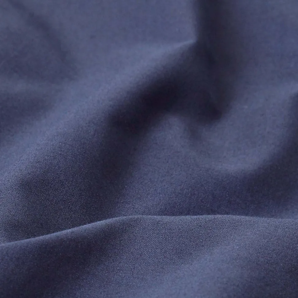 Parure de lit 100% coton égyptien 200 fils bleu marine, 260x220cm - HOMESCAPES