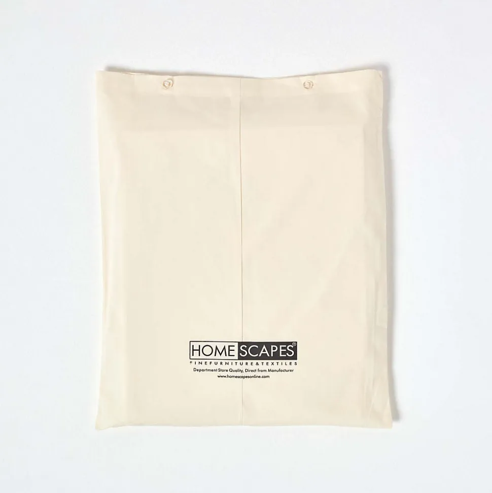 Parure de lit 100% coton égyptien 200 fils ivoire, 240x220cm - HOMESCAPES