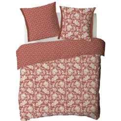 Parure de lit 2 personnes floral à franges en coton 240x220cm