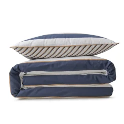 Parure de lit 2 personnes à rayures réversible 240x220cm
