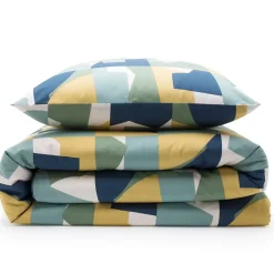 Parure de lit 2 personnes géométrique coton 57 fils 260x240cm