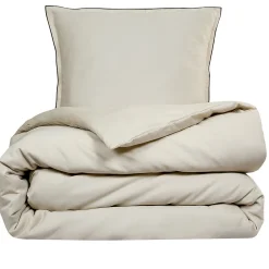 Parure de lit 2 personnes en satin de coton unie 240x220cm