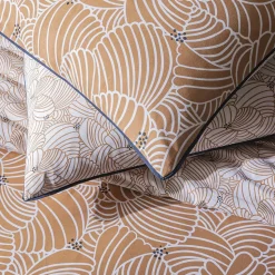 Parure de lit 2 personnes graphique floral en coton 260x240cm