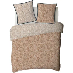 Parure de lit 2 personnes graphique floral en coton 260x240cm