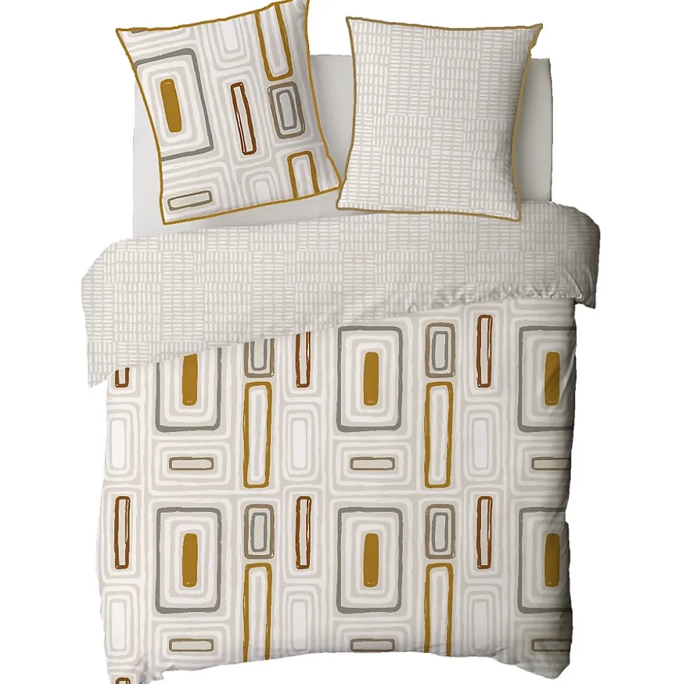 Parure de lit 2 personnes géométrique réversible 240x220cm