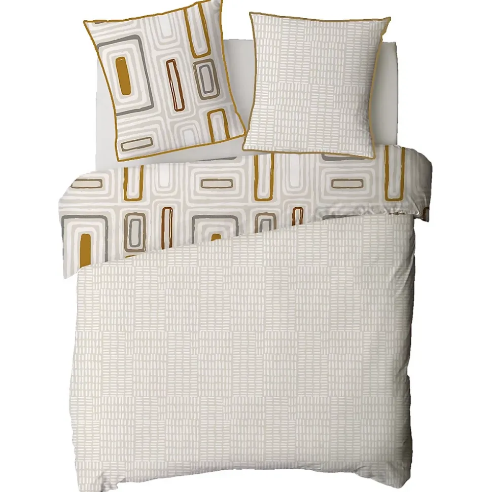Parure de lit 2 personnes géométrique réversible 240x220cm