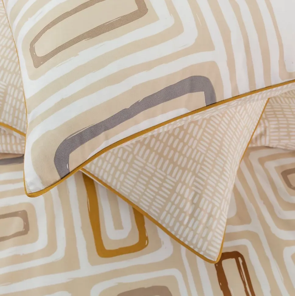 Parure de lit 2 personnes géométrique réversible 240x220cm