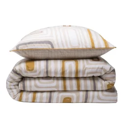 Parure de lit 2 personnes géométrique réversible 240x220cm