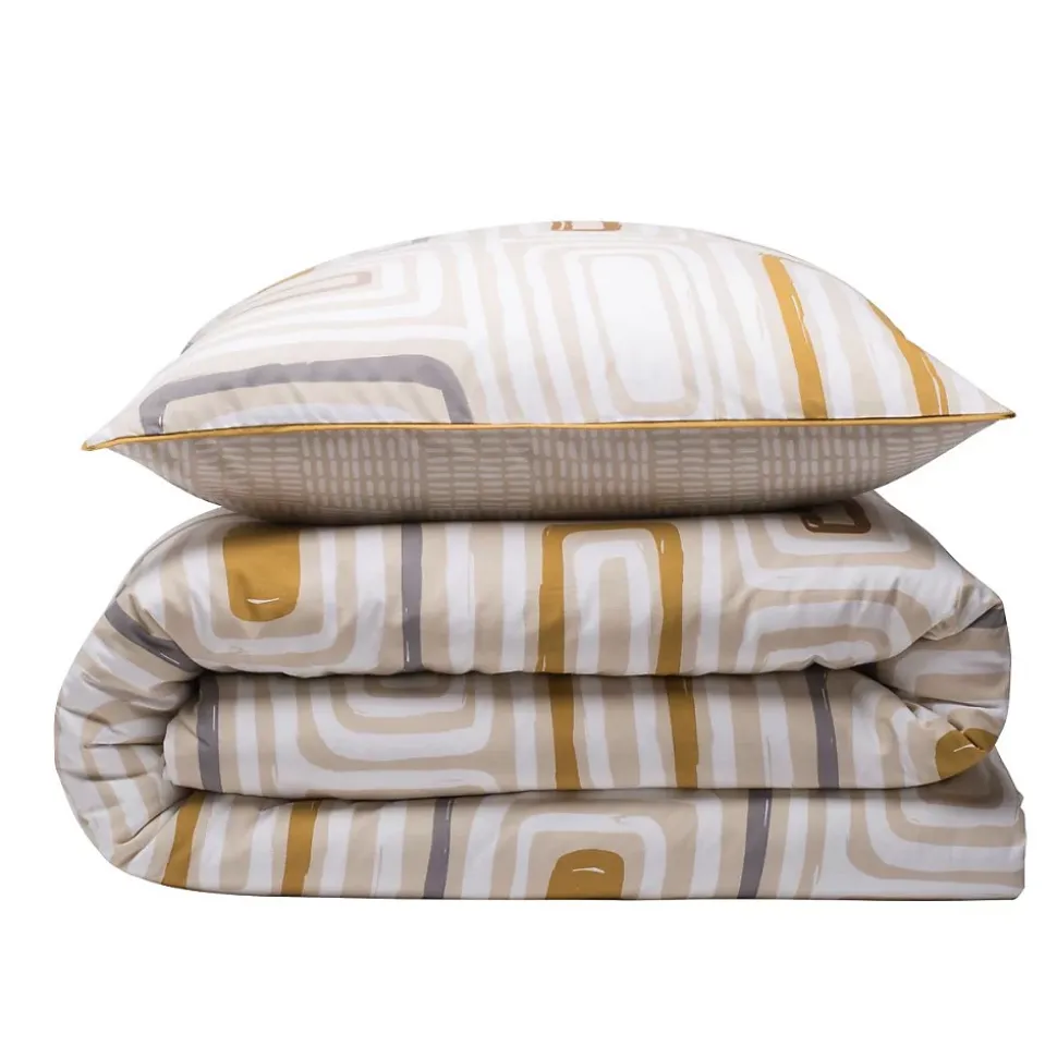 Parure de lit 2 personnes géométrique réversible 240x220cm