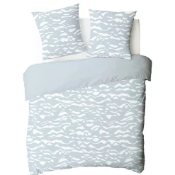 Parure de lit 2 personnes nuage réversible en coton 240x220cm