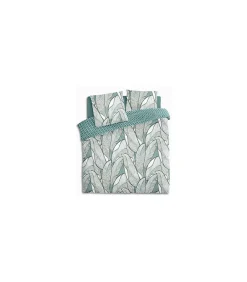 Parure de lit 2 Personnes 240 x 220 cm Housse de couette avec 2 taies Imprimé Moana