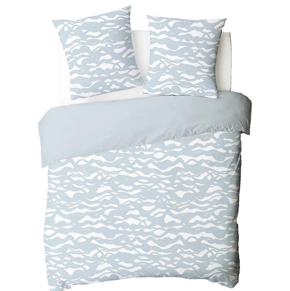 Parure de lit 2 personnes nuage réversible en coton 260x240cm