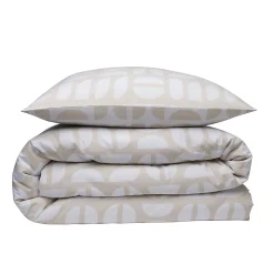 Parure de lit 2 personnes géométrique en polycoton 260x240cm