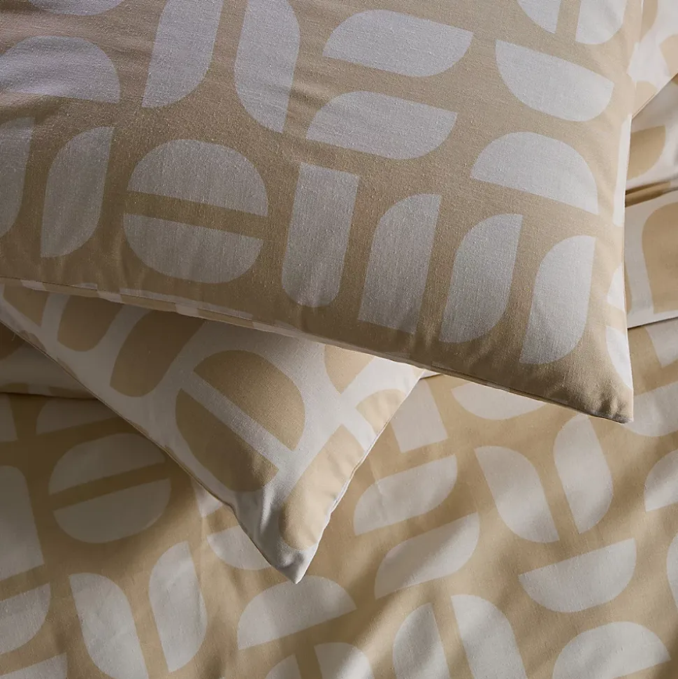 Parure de lit 2 personnes géométrique en polycoton 260x240cm