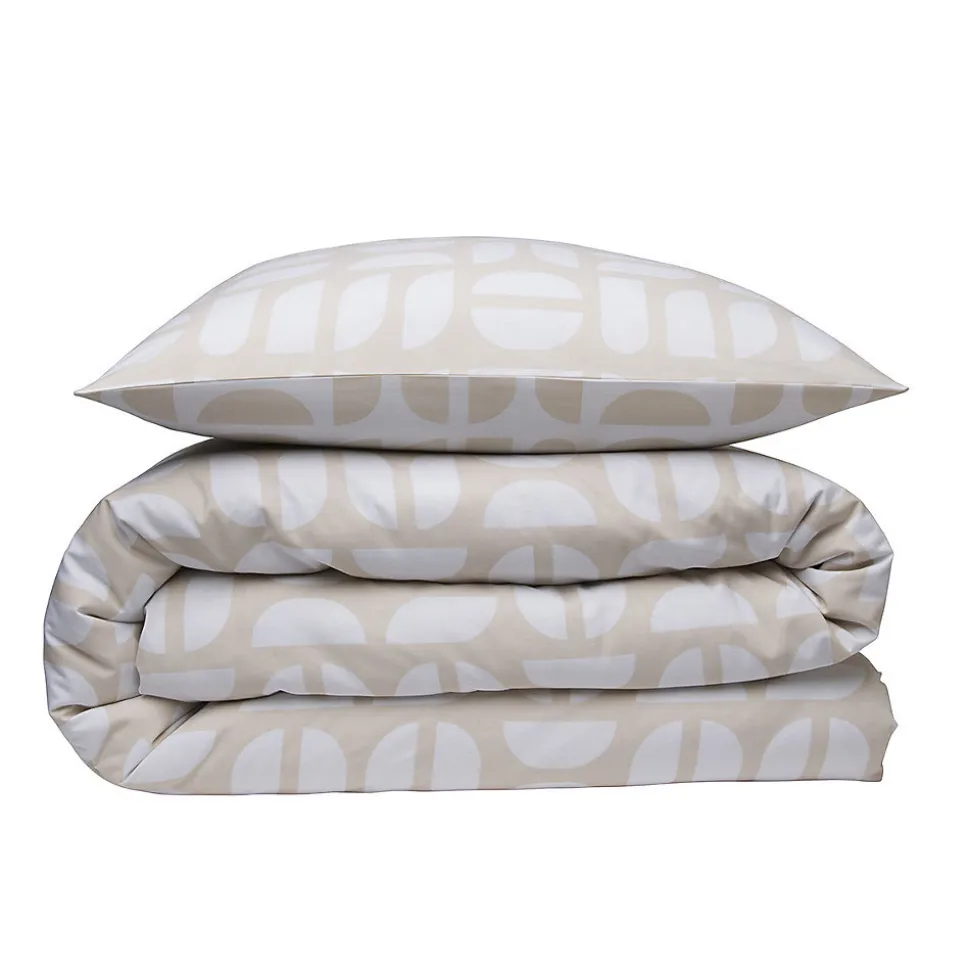 Parure de lit 2 personnes géométrique en polycoton 240x220cm