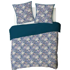 Parure de lit 2 personnes végétal réversible uni 260x240cm