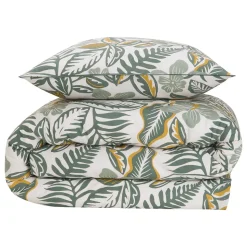 Parure de lit 2 personnes imprimé végétal réversible 260x240cm