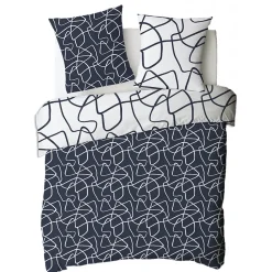Parure de lit 2 personnes géométrique abstrait réversible 260x240cm