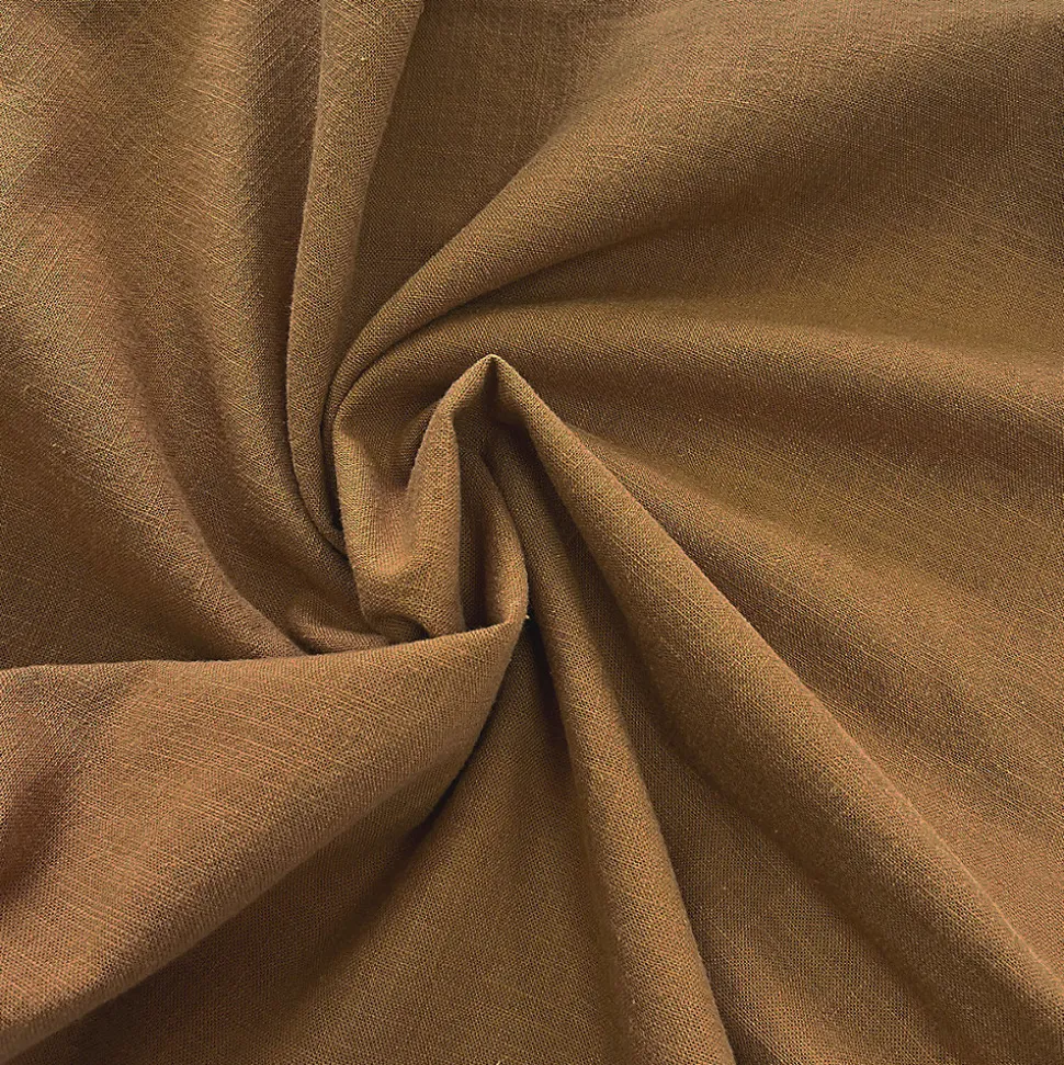 Parure de lit 2 personnes unie effet lin 260x240cm