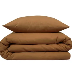 Parure de lit 2 personnes unie effet lin 260x240cm