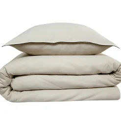 Parure de lit 2 personnes en satin de coton unie 260x240cm