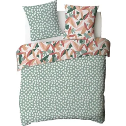 Parure de lit 2 personnes motif abstrait réversible 260x240cm